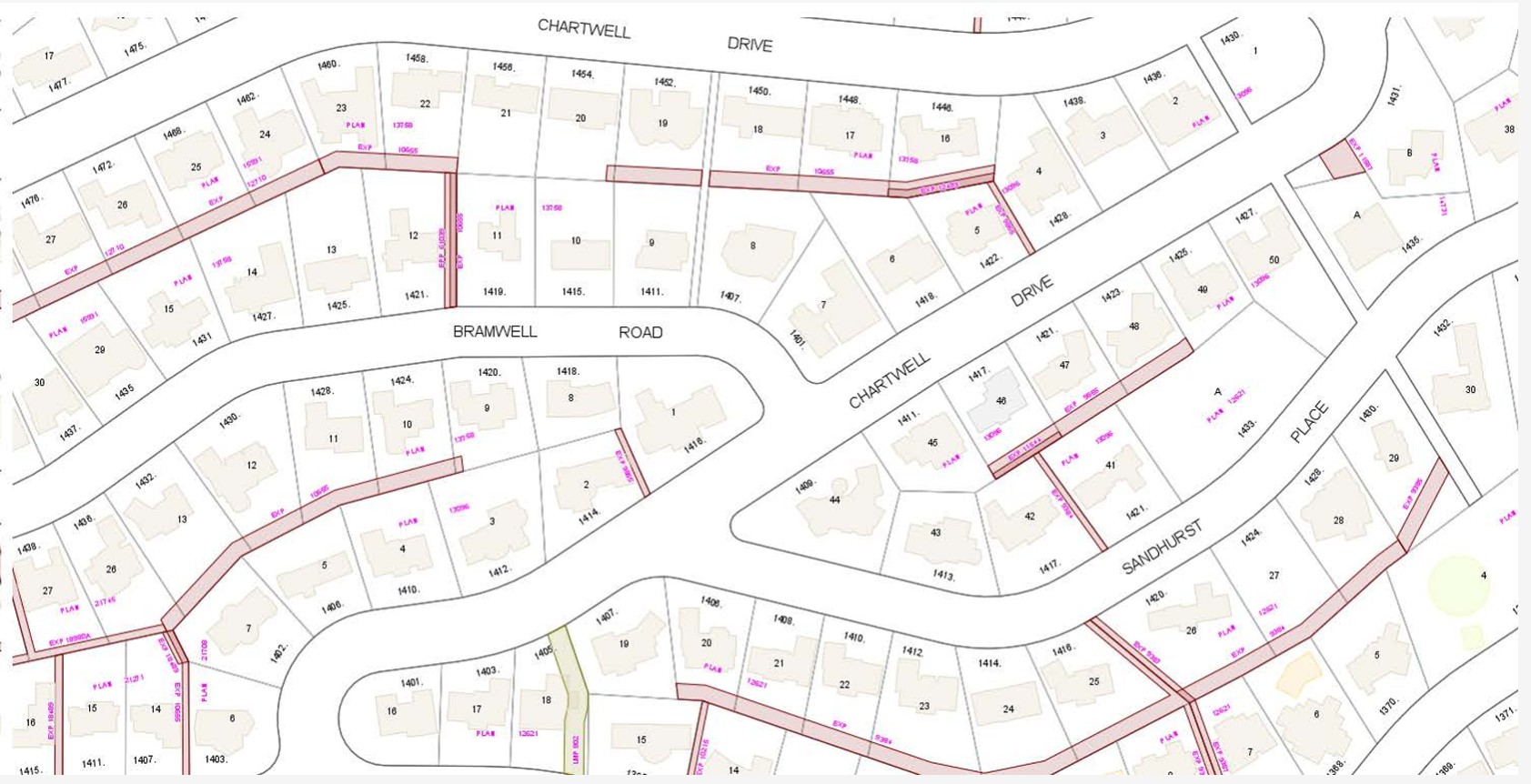 1400 Chartwell map
