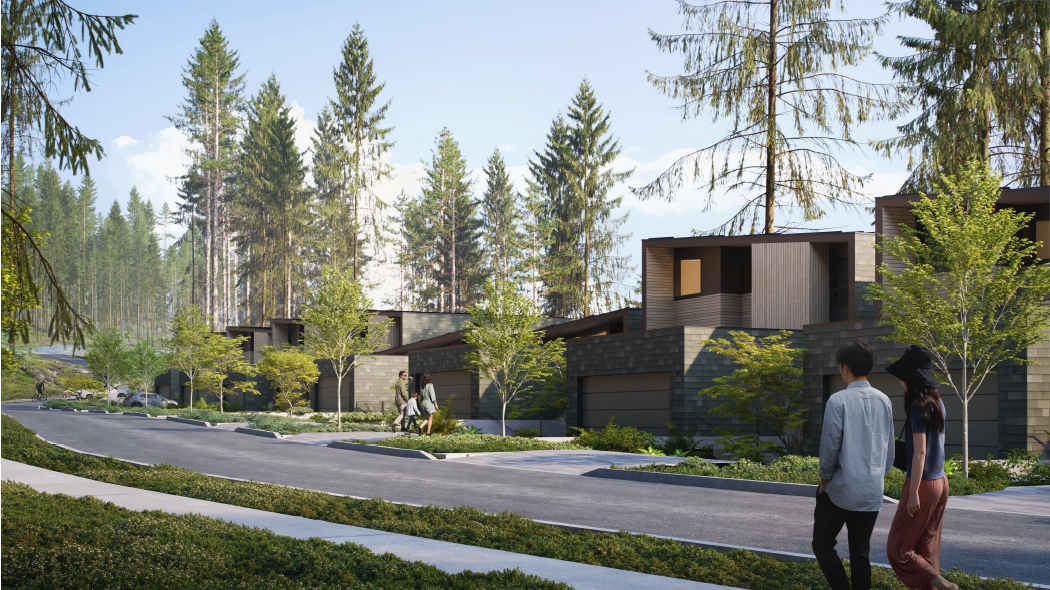 3852 Uplands Way - View of Lot 14 streetscape from western end