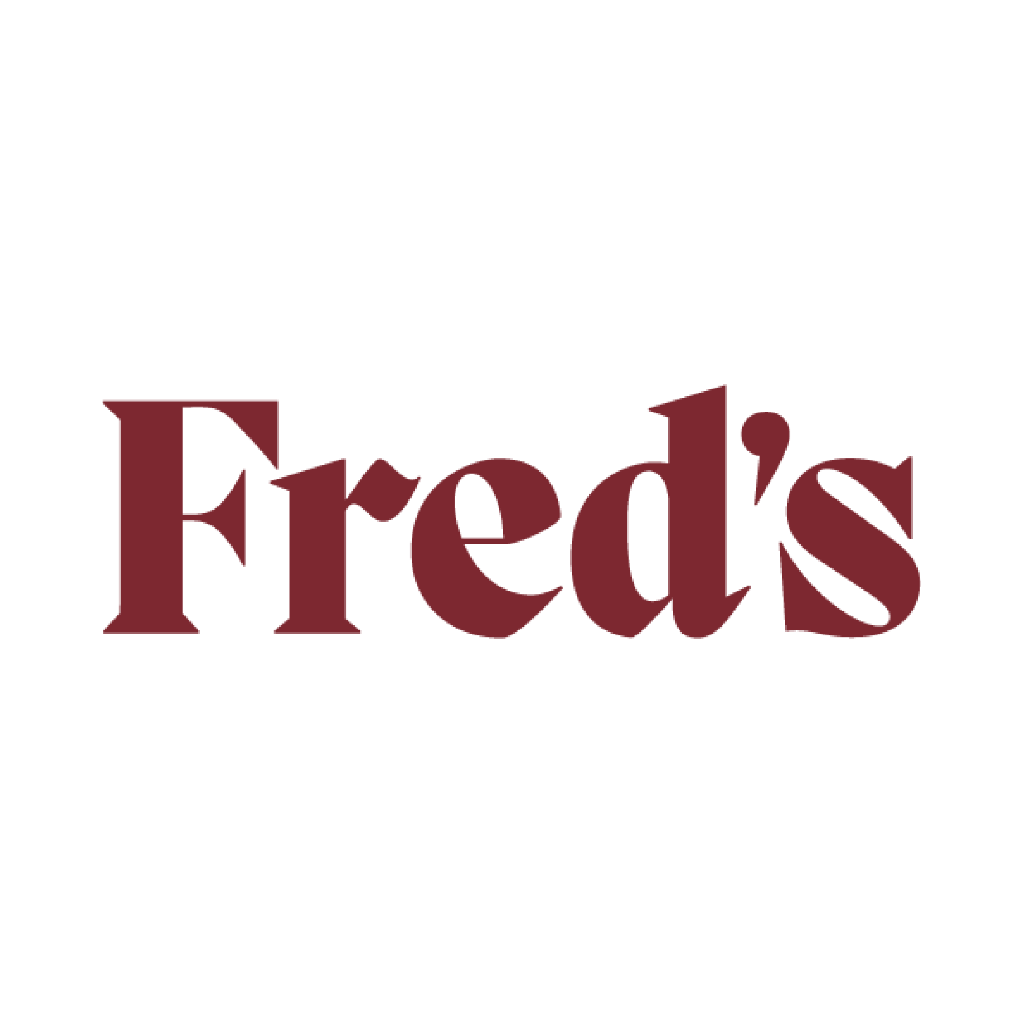 Logo of Fred's restaurant, featuring a modern design, located in the city.