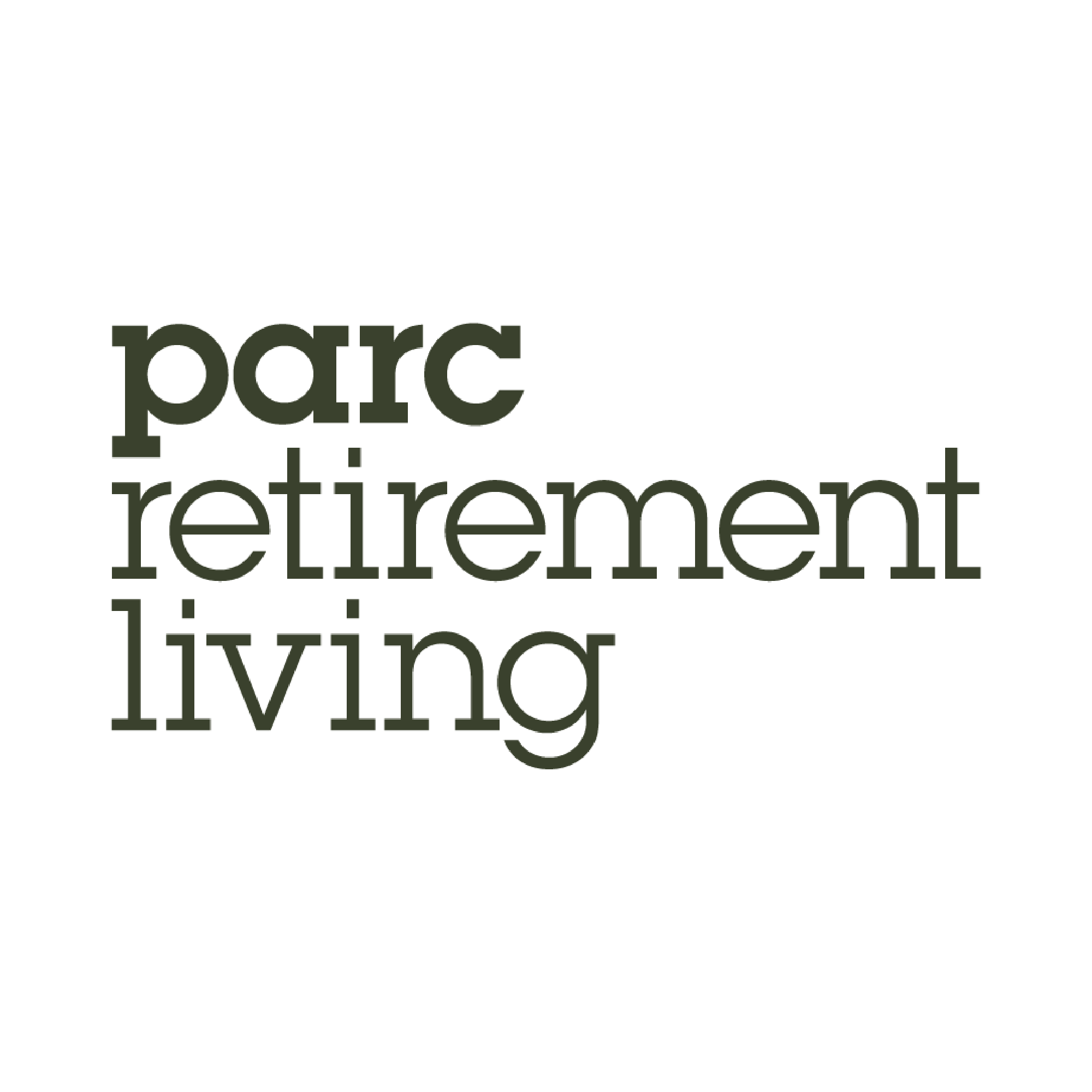 Logo of Parc Retirement Living, featuring a modern design that represents senior living and community.
