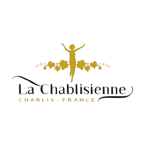 The image is a logo with a white background. The logo is predominantly black and gold.  At the top, a silhouette of a stylized human figure in a dancing or celebratory pose is depicted in gold. The figure's arms are outstretched upwards and outwards. Below the figure, a golden vine with several leaves and tendrils stretches horizontally across the image. The vine appears to be connected to or growing around the central figure. The leaves are depicted in a stylized, almost geometric manner.